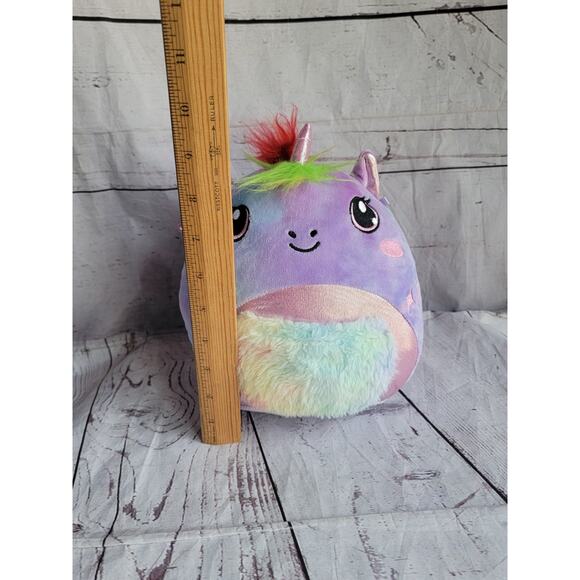 Huggy Squeeze Limited Edition Plush 9in Stuffed Unicorn with Rainbow Mane & Tail - Picture 3 of 9